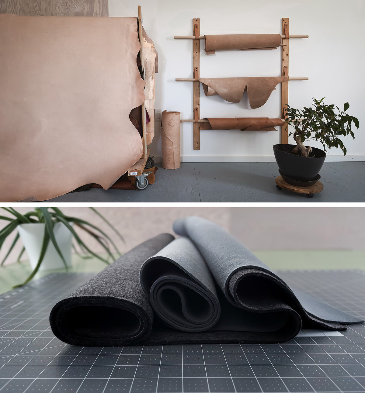 Wickett and Craig Leather and Merino Wool Felt Handmade in Canada